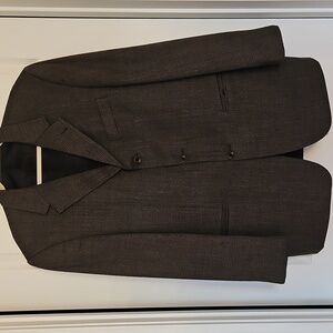 Classic Men's Blazer in Brown Herringbone